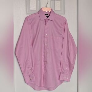 ALFRED SUNG Men's (Size 14 1/2 32/33) Pink Non-Iron Cotton Dress Shirt
